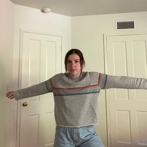 levi’s rainbow stripe sweatshirt